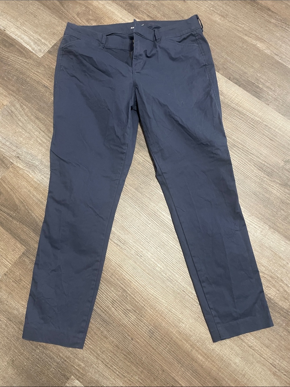 Old Navy women's Navy Straight-Leg Chinos